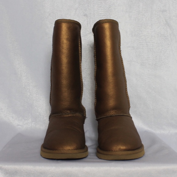 UGG Classic Tall Metallic Bronze Boots - Picture 2 of 10